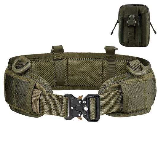 Tactical Battle Belt  MOLLE Men Battle Belt Set War Belt Military Inner Waist Belt with Phone Tool Bag